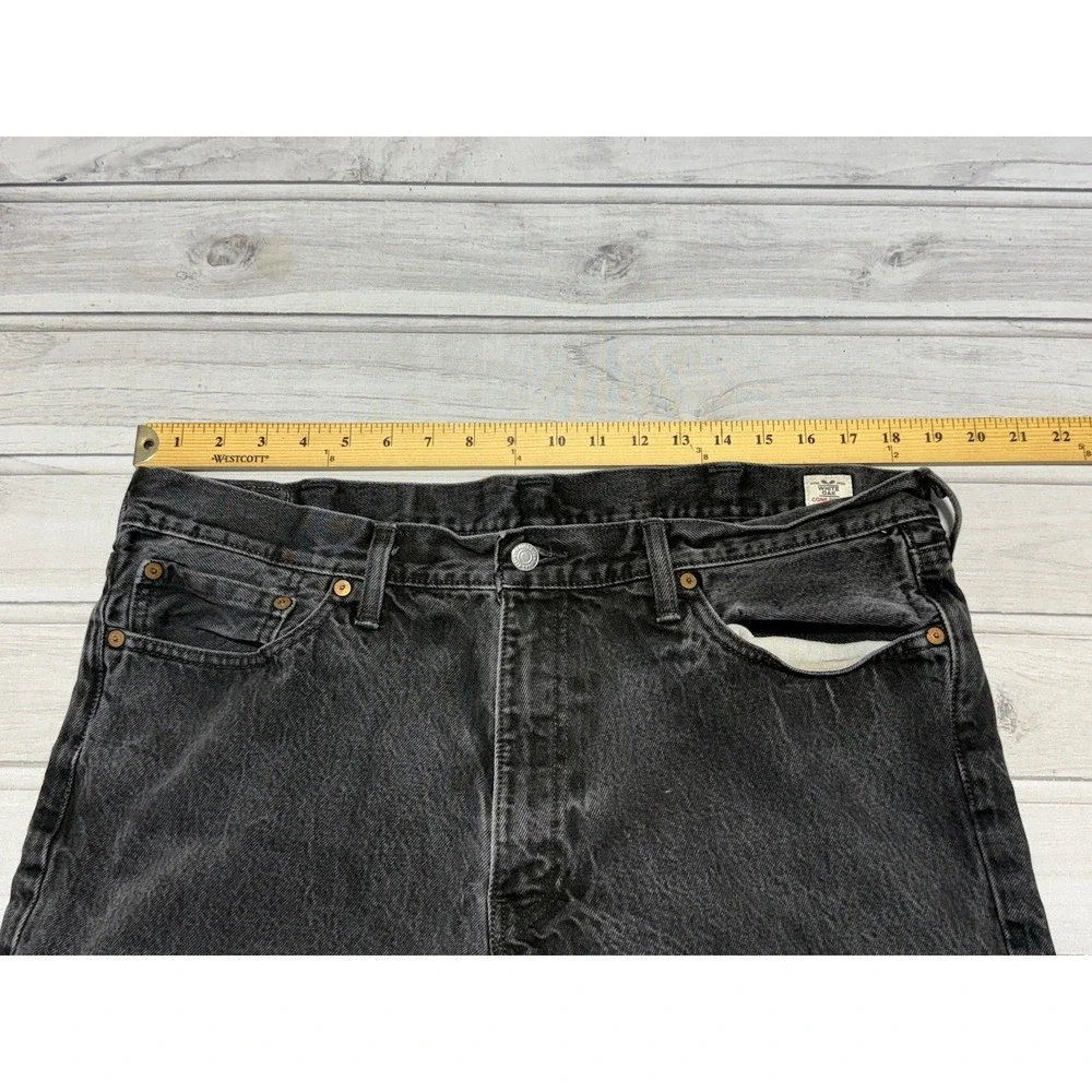 Levis 541 Jeans Mens 38x30 Black White Oak Cone Denim Selvedge Made in USA